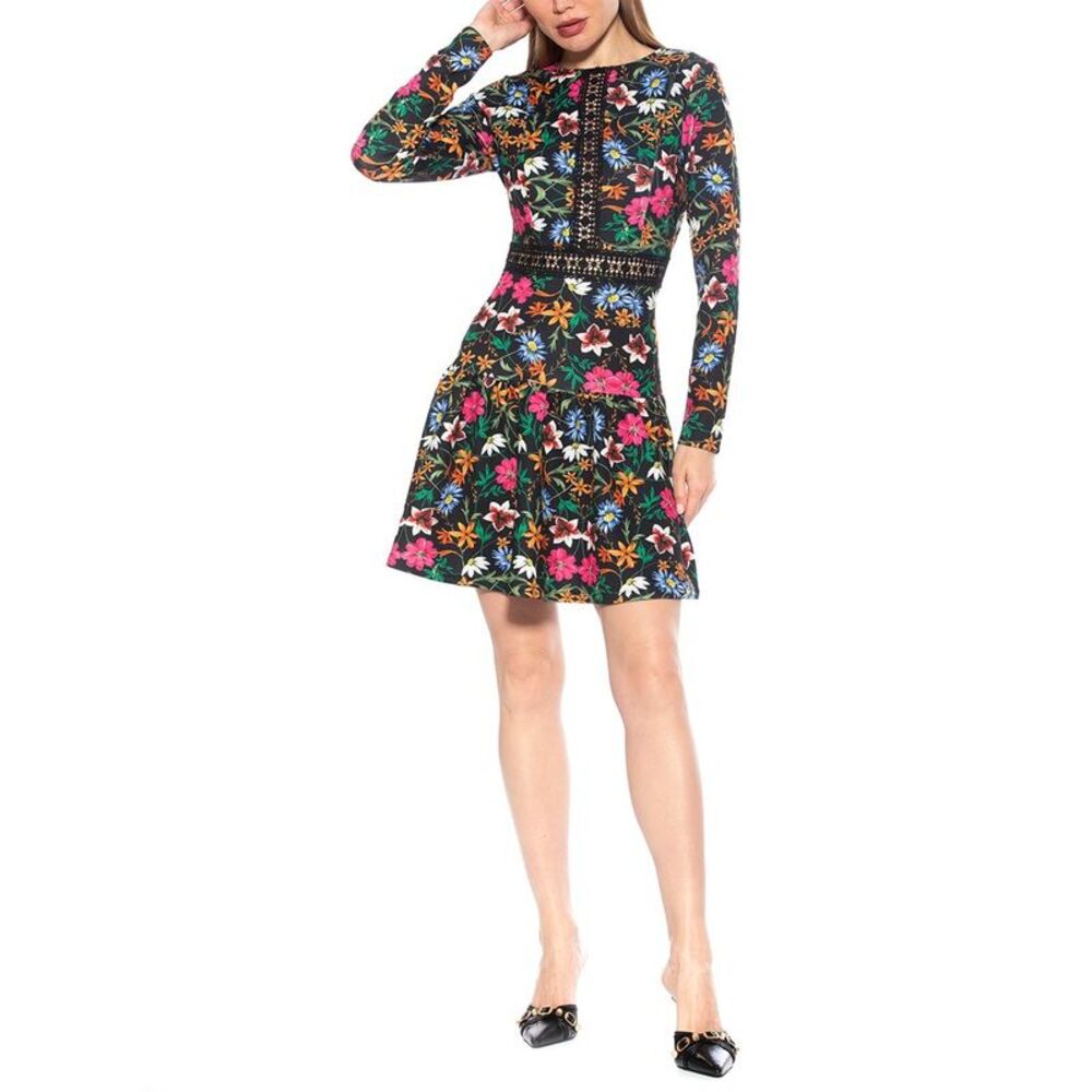 Alexia Admor Womens Alexa Fit And Flare Dress, Black